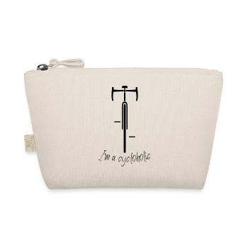 Road bike front cycloholic bike bicycle silhouette - Organic Pouch - nature - Front