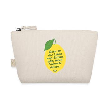 Zitronen Limonade Spruch Zitat Quote - Bio-Täschchen - Natur - Vorne