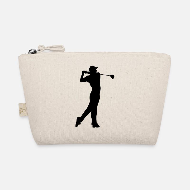 Golf player shadow image logo Organic Pouch