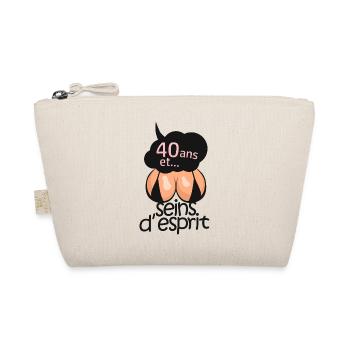 40 ans seins anniversaire nichon humour bulle - Trousse biologique - nature - Devant