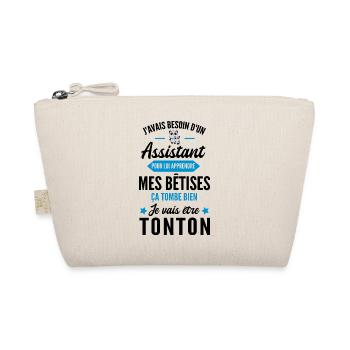 Assistant / je vais être Tonton / futur Tonton - Trousse biologique - nature - Devant