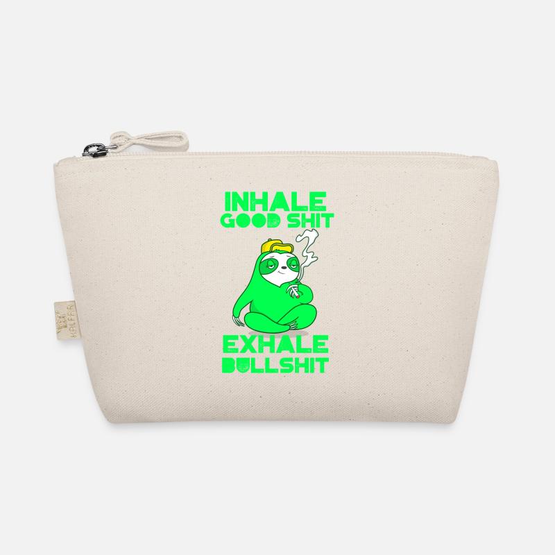 Faultier Rauchen Unkraut lustige Spruch Bio-Täschchen