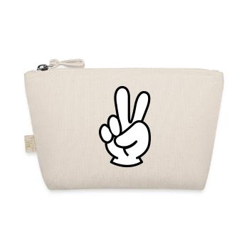peace hand - Bio-Täschchen - Natur - Vorne