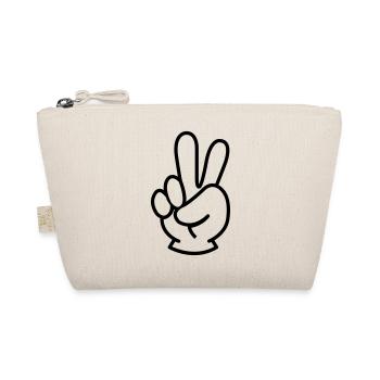peace hand - Bio-Täschchen - Natur - Vorne