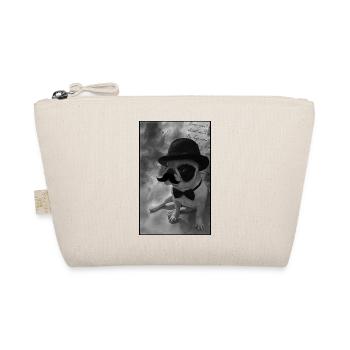 bouledogue moustache chapeau melon - Trousse biologique - nature - Devant
