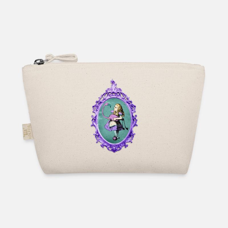 Dark Alice - Alice with Flamingo - Bio-Täschchen - Natur