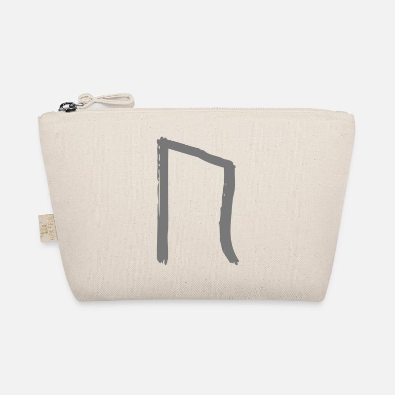 Symbol Wikinger Rune grau - Bio-Täschchen - Natur