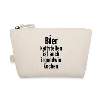 Bierflasche kalt Kühlschrank Küche kochen grillen - Bio-Täschchen - Natur - Vorne