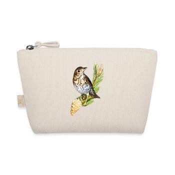 Musician thrush, tourdre and chiqueuse. - Organic Pouch - nature - Front