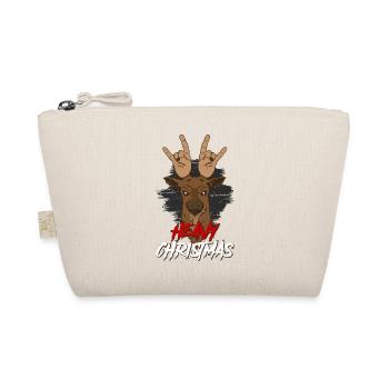 Reindeer heavy metal Christmas - Organic Pouch - nature - Front