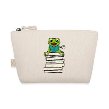 Grenouille assise sur un livre en train de lire et - Trousse biologique - nature - Devant