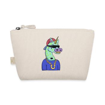 Gangster Einhorn Unicorn - Bio-Täschchen - Natur - Vorne
