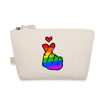 Peace Heart Love Rainbow Peace Movement - Organic Pouch - nature - Front