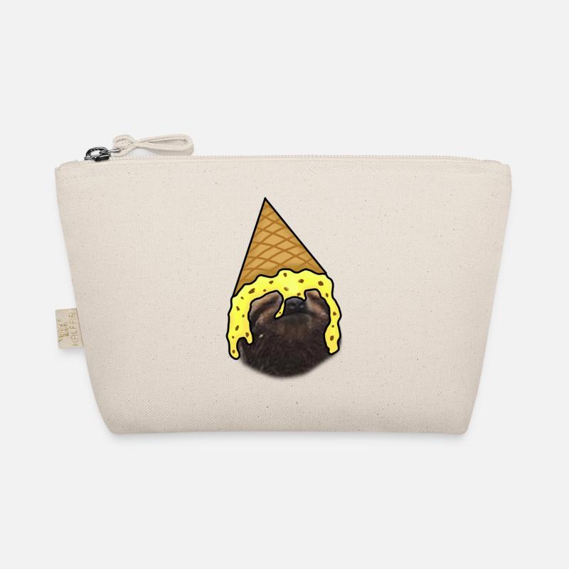 Faultier mit Eiscreme als Hut Bio-Täschchen