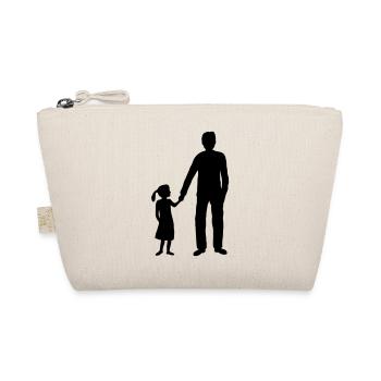 Papa Daughter Team Silhouette - Organic Pouch - nature - Front
