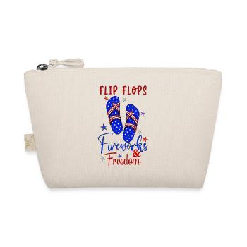 Flip Flops Fireworks Freedom - Organic Pouch - nature - Front