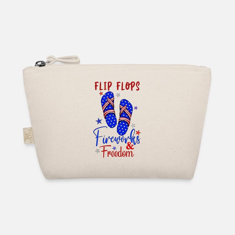 Flip Flops Fireworks Freedom Organic Pouch