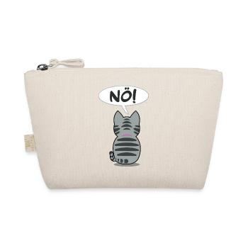 NÖ Nein Nö Cat Katzen T-Shirt - Bio-Täschchen - Natur - Vorne