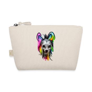 Chinese Crested Dog Design in Color - Organic Pouch - nature - Front