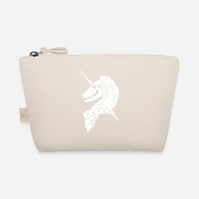 Weißes gotisches Einhorn Bio-Täschchen