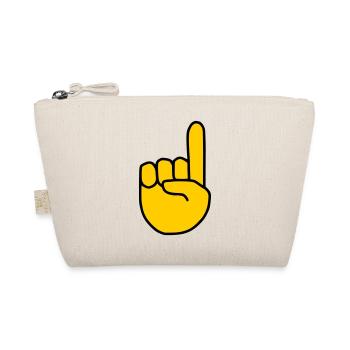 Emoji Index Fingers Show Sketch Color - Organic Pouch - nature - Front
