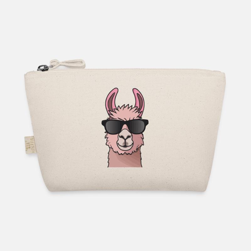 Lama avec des lunettes de soleil Drôle Pas de drame Lama Trousse biologique