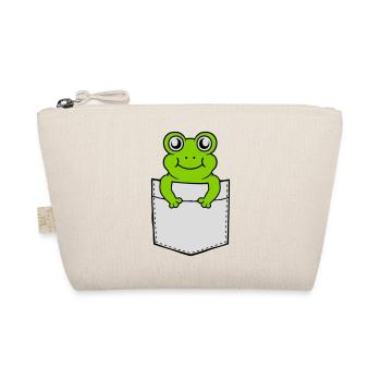 Poche de poitrine petite grenouille douce - Trousse biologique - nature - Devant