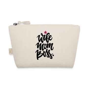 Mama Power - Wife mom Bos - Organic Pouch - nature - Front
