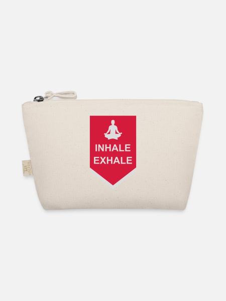 Inspirez expirez Yoga citation - Trousse biologique - nature - Devant
