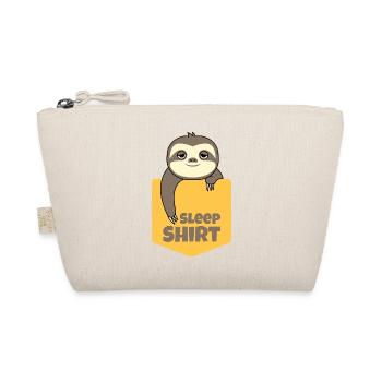 Sleep Schlaf Shirt Faultier Tasche Geschenk Idee - Bio-Täschchen - Natur - Vorne