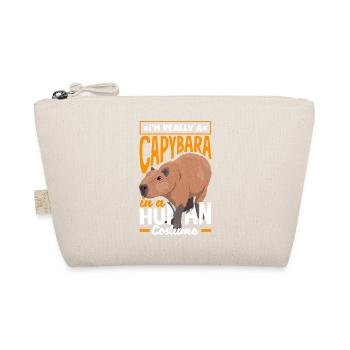 Capybara Nagetier Ich bin wirklich ein Capybara in einem Menschen - Bio-Täschchen - Natur - Vorne