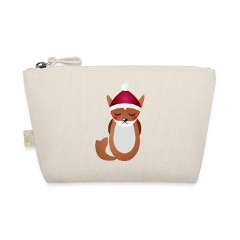 renard mignon avec chapeau de Noël du Père Noël - Trousse biologique - nature - Devant