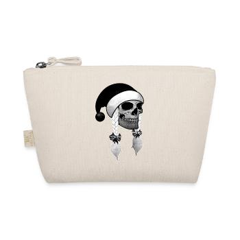 Skull Woman Christmas Beanie Braids - Organic Pouch - nature - Front