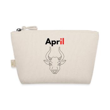 Month with his Astrological sign Taurus/April - Organic Pouch - nature - Front