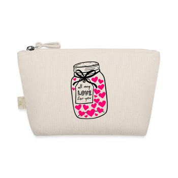 Pot Mason plein d’amour - Trousse biologique - nature - Devant