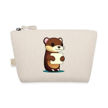 Cute kawaii anime otter with a sign - Organic Pouch - nature - Front