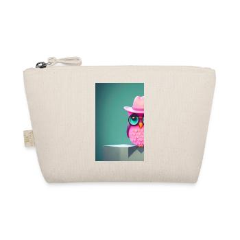 Owl with hat - Organic Pouch - nature - Front