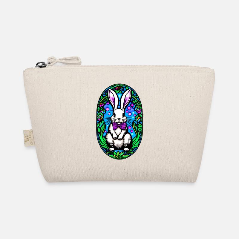 Easter Bunny Rabbit White colorful Organic Pouch