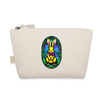 Colorful Easter motif with bunny - Organic Pouch - nature - Front
