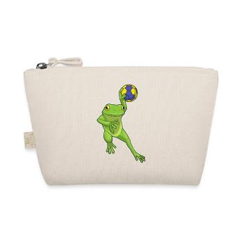 Frog Handball Player Handball - Organic Pouch - nature - Front