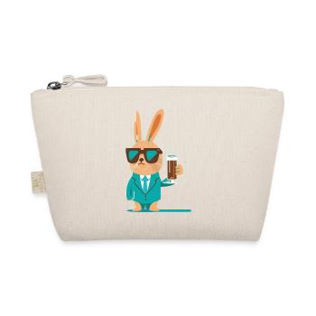 Lapin cool avec de la bière et des lunettes de soleil - Trousse biologique - nature - Devant