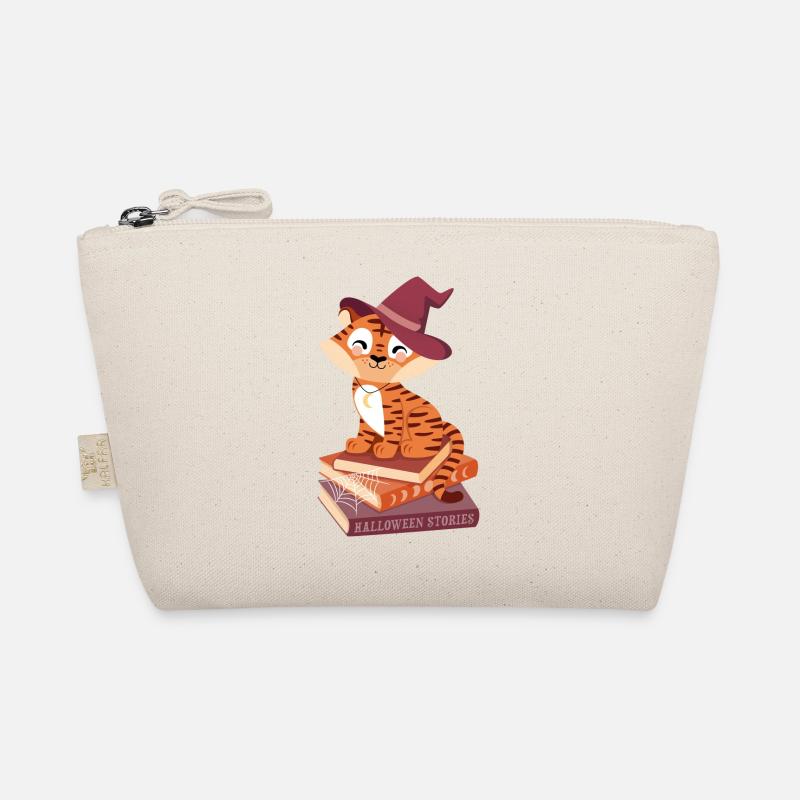 Tiger on Halloween Book Stack Organic Pouch