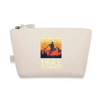 Trail Runner Running Jogging Jogger I Gift - Organic Pouch - nature - Front