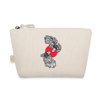 Koi Carp Japanese Art Fish Yin Yang - Organic Pouch - nature - Front