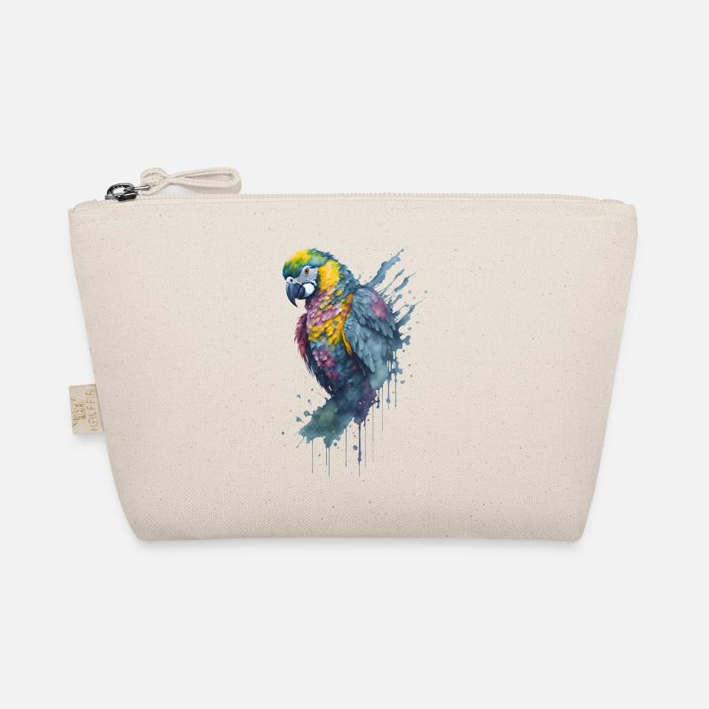 Fesselndes Aquarellgemälde eines Papageis Bio-Täschchen