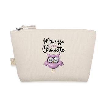 Maîtresse super chouette rose 3D - Trousse biologique - nature - Devant