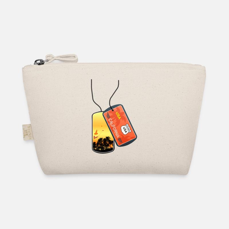 Plaque d’identité California Palm Tree Kitesurf Trousse biologique