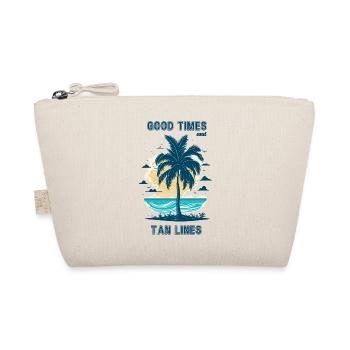 Good times and tan lines. Cool summertime quote. - Organic Pouch - nature - Front