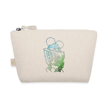 skull skeleton death halloween horror black dead - Organic Pouch - nature - Front