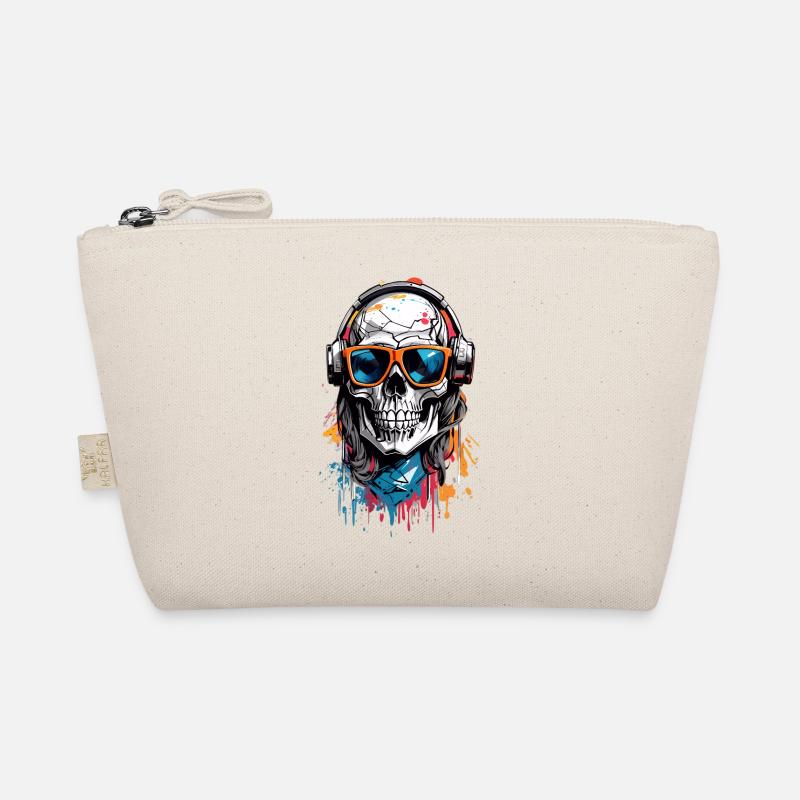 Coole Totenkopf - Bio-Täschchen - Natur